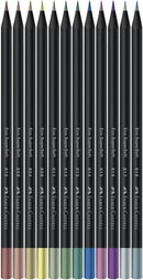 EcoLápis de Cor SuperSoft Cores Metálicas, Faber-Castell, 12 Cores, 1 Cartela - 120712SOFTMET