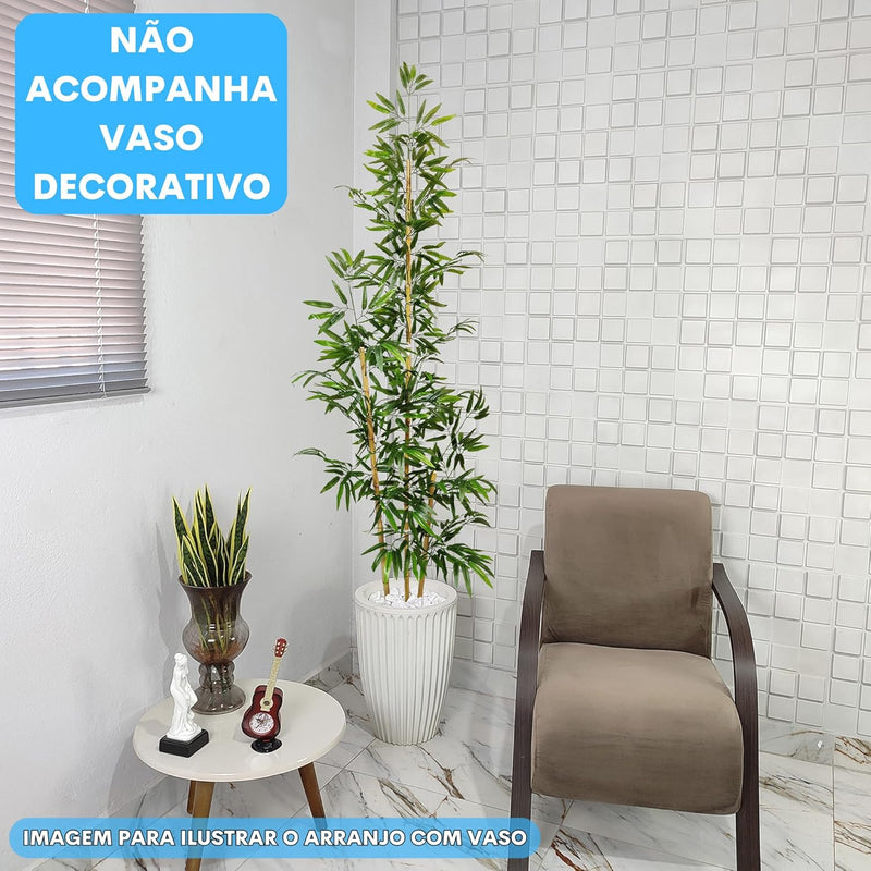 Planta Bambu Artificial 2 Metros Sem Vaso Decoração para Sala