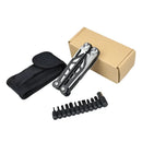 Multiferramenta de Aço Inoxidável Multifuncional com Alicate Dobrável, Cortador de Fios, Canivete Dobrável Multifuncional para Camping ao Ar Livre