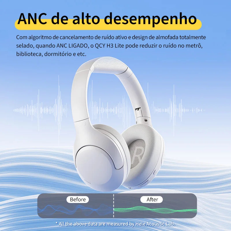 Fone Bluetooth 5.3 QCY H3 60Horas de duração
