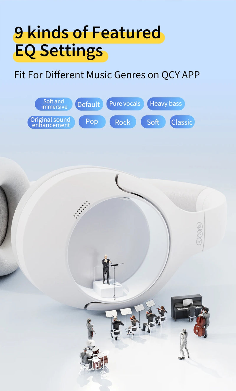 Fone Bluetooth 5.3 QCY H3 60Horas de duração