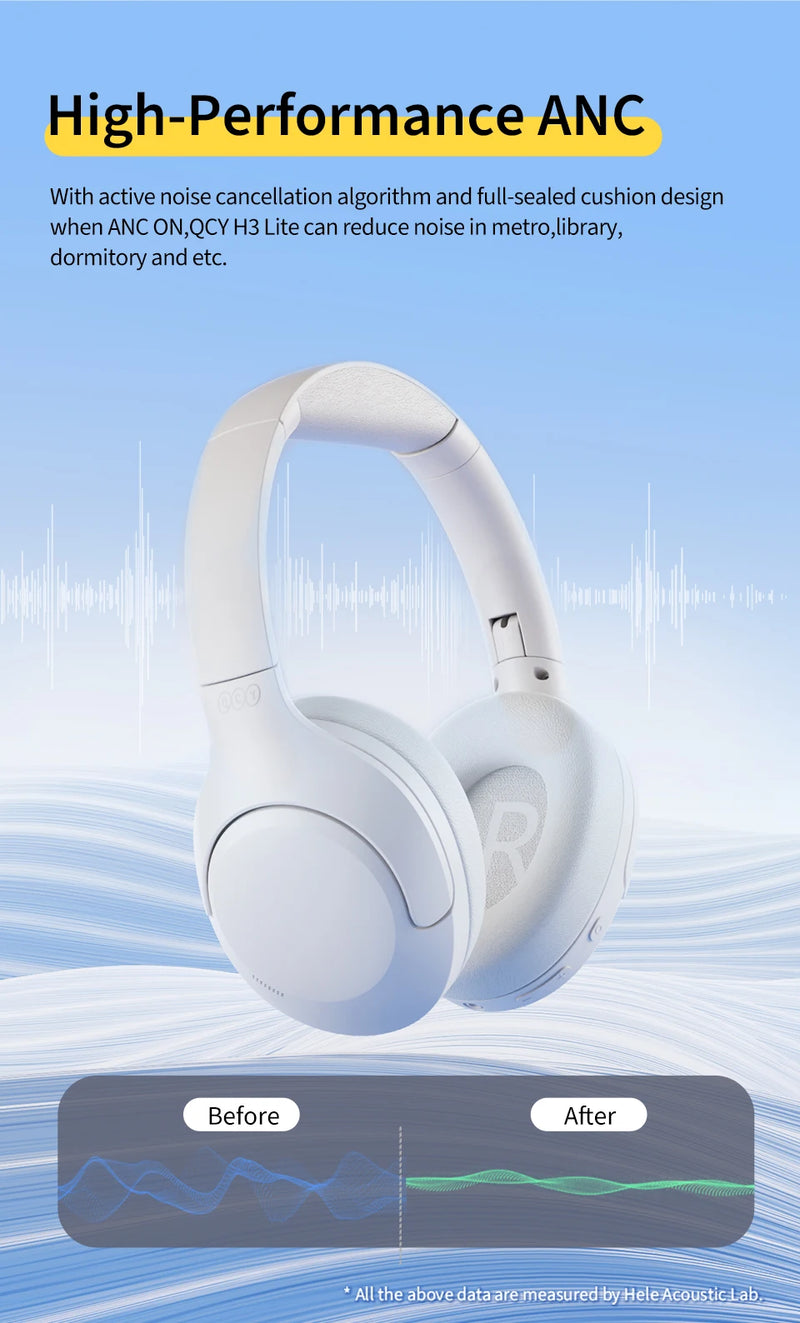 Fone Bluetooth 5.3 QCY H3 60Horas de duração