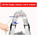 Escada telescópica de alumínio de 16,5 pés com barra estabilizadora Escadas retráteis tipo A compactas e fáceis de transportar para oficina RV Camper